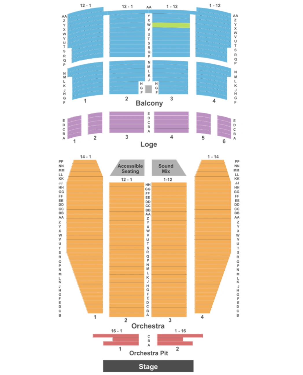 louisville palace seating chart